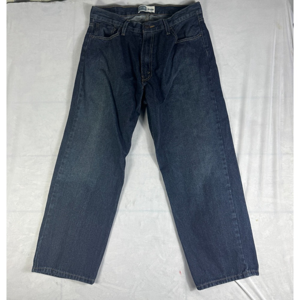 Signature by Levi Strauss &‎ Co Mens Jeans Blue Cotton Denim Relaxed Fit 36x29